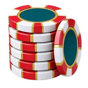 Zeichen für Poker mit einem Stapel Jetons